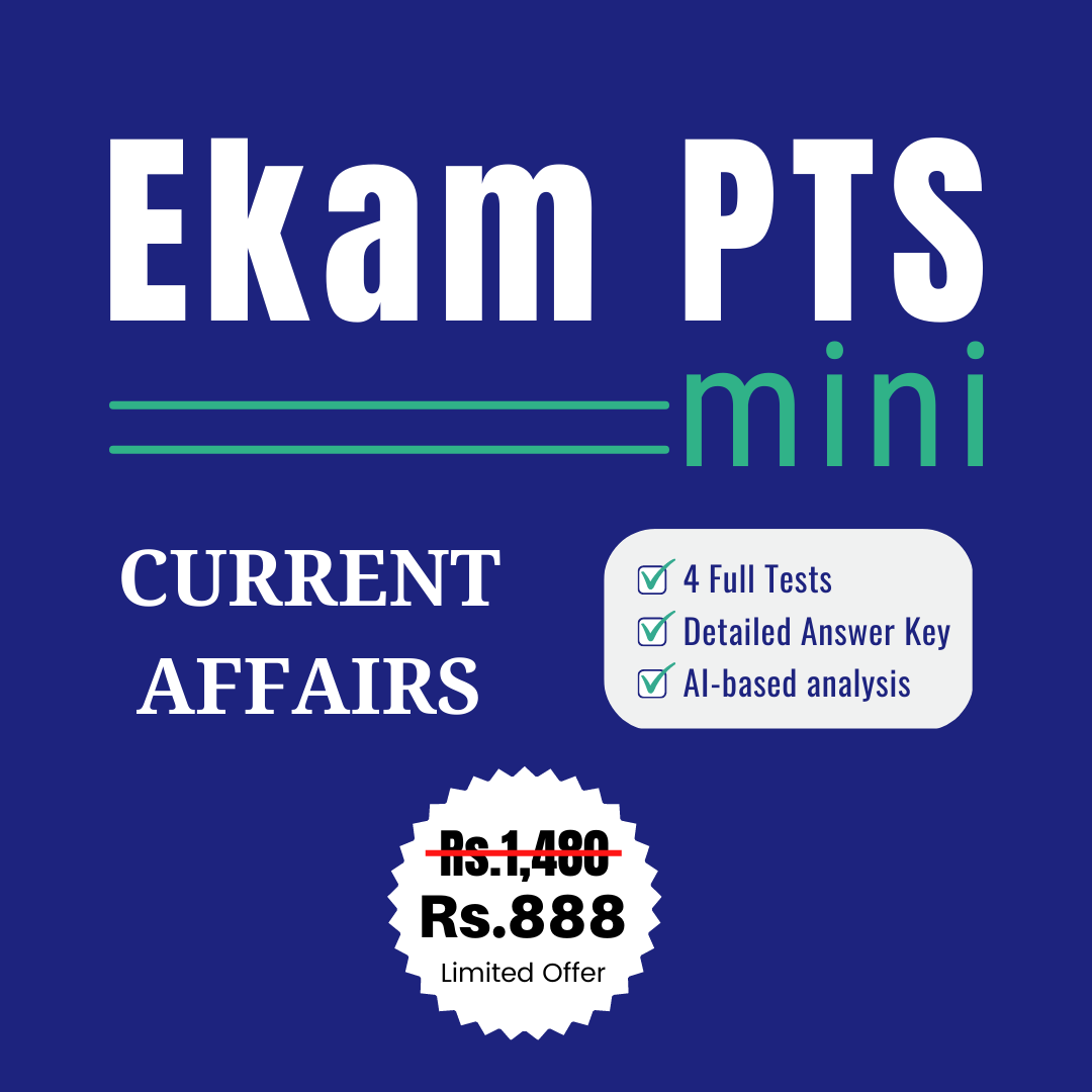 Ekam PTS mini - Current affairs mock tests for UPSC Prelims examination