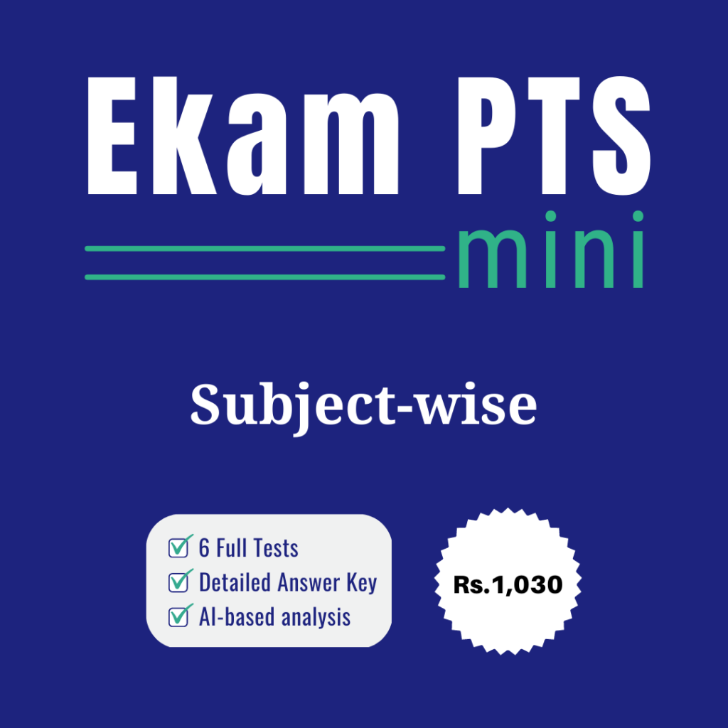 Ekam PTS mini - Subjectwise mock tests for UPSC Prelims examination